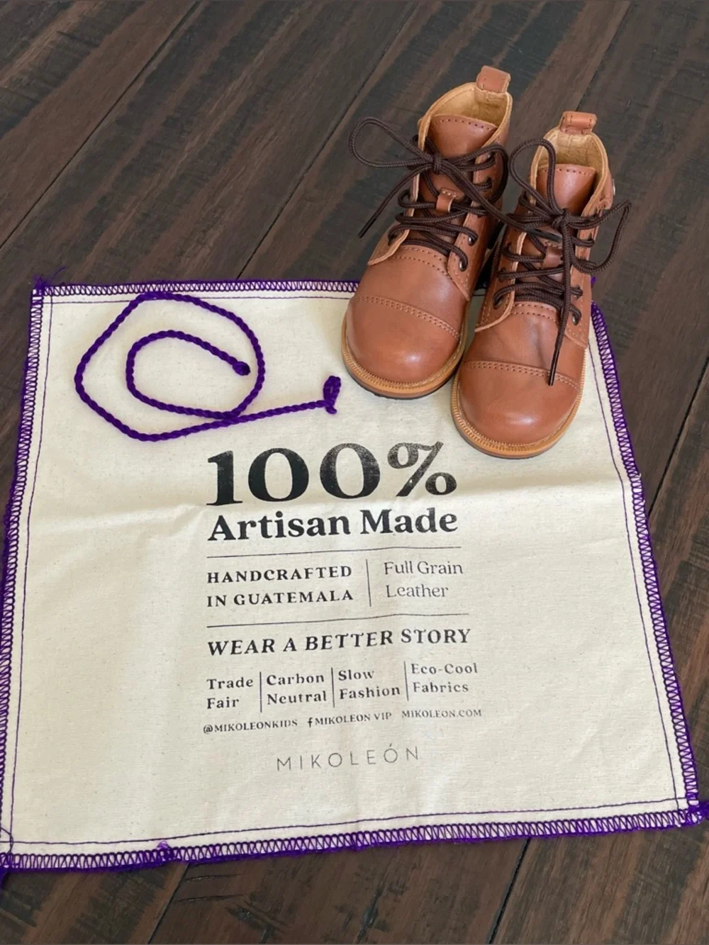 Mikoleon Heirloom Classic Brown Boots EU Size 20 | Toddler 4.5-5